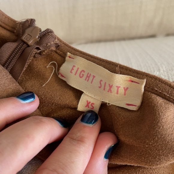 Camel brown suede halter top - Picture 3 of 3